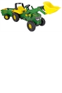 John Deere Large Tractor with Loader and Trailer