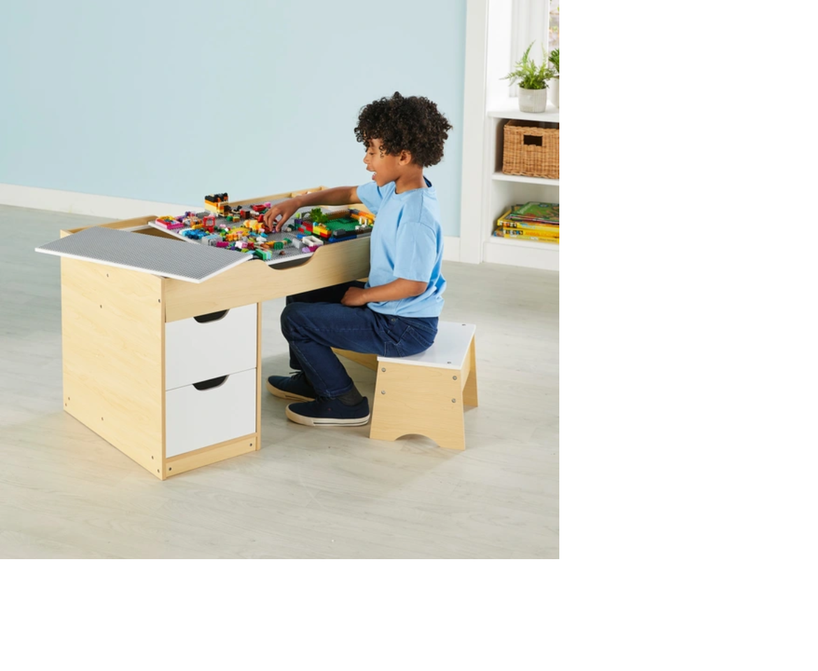 Build 'n' Store Wooden Storage Table