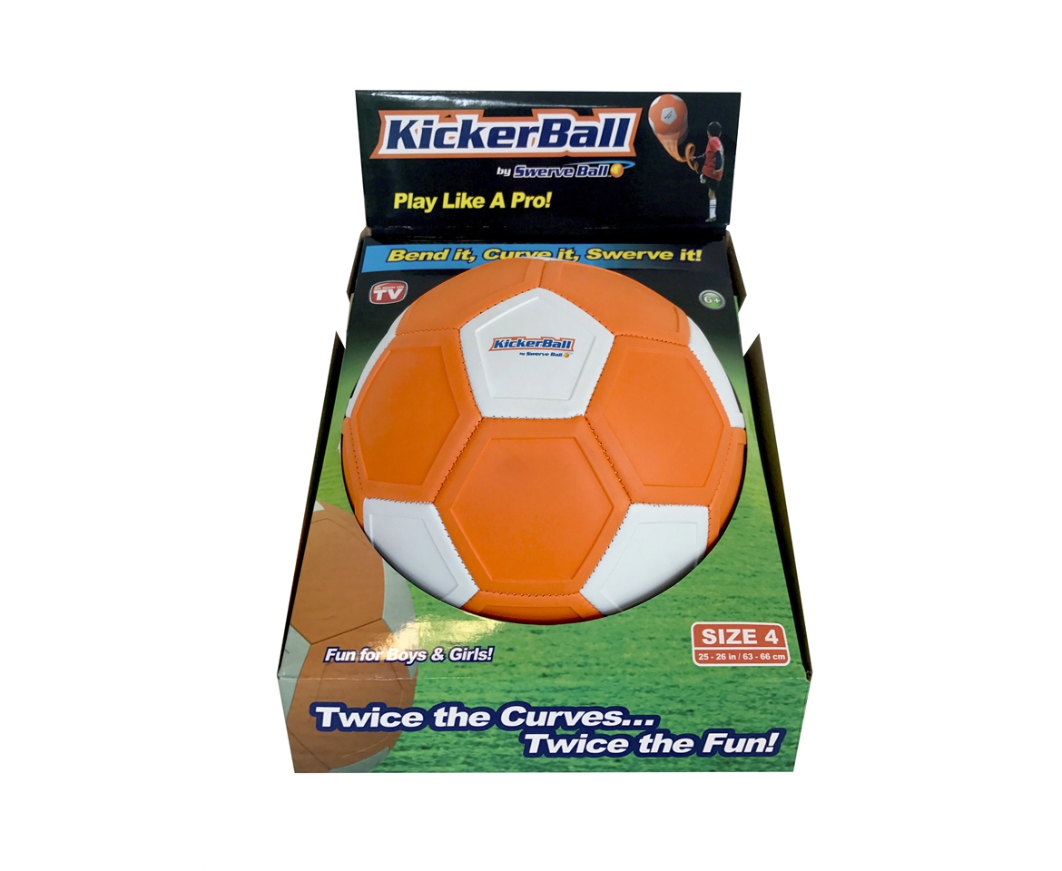 KickerBall Swerve Sports Soccer Ball, Orange