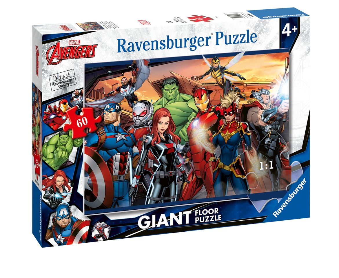 Ravensburger Marvel Avengers, 60 piece Giant Floor Jigsaw Puzzle