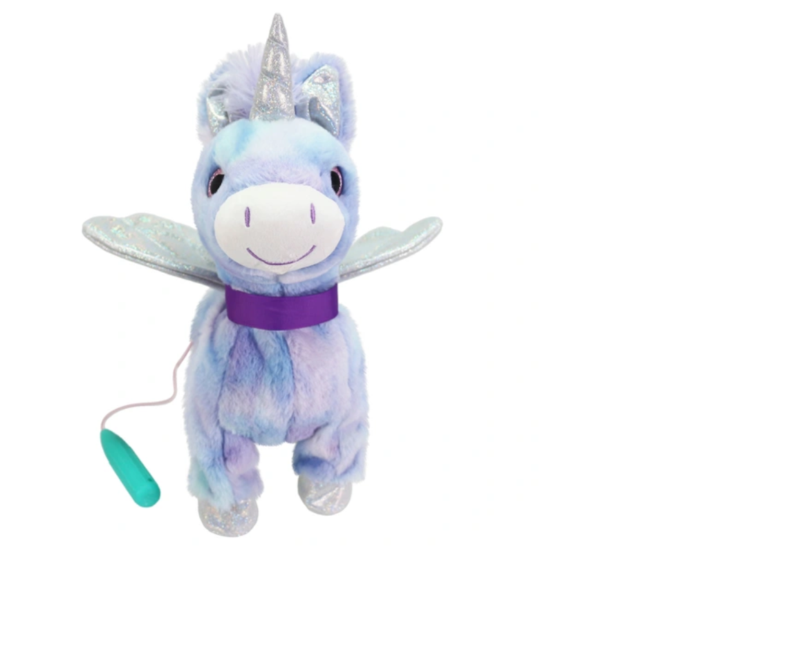 Plush store walking unicorn