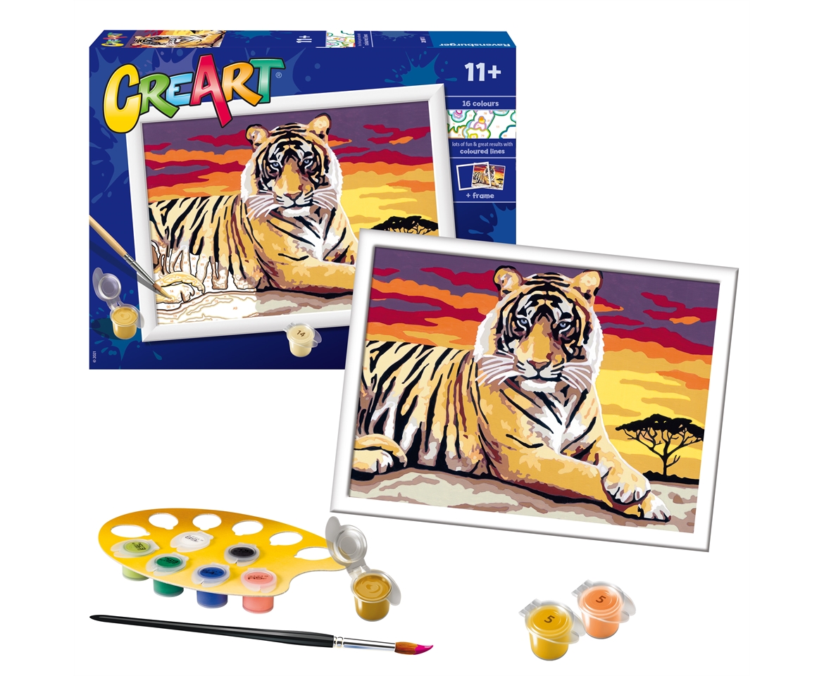 Ravensburger CreArt Paint by Numbers - Majestic Tiger