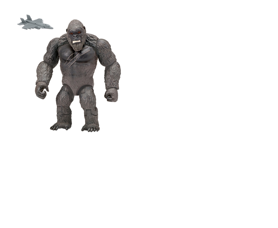 kong with fighter jet toy