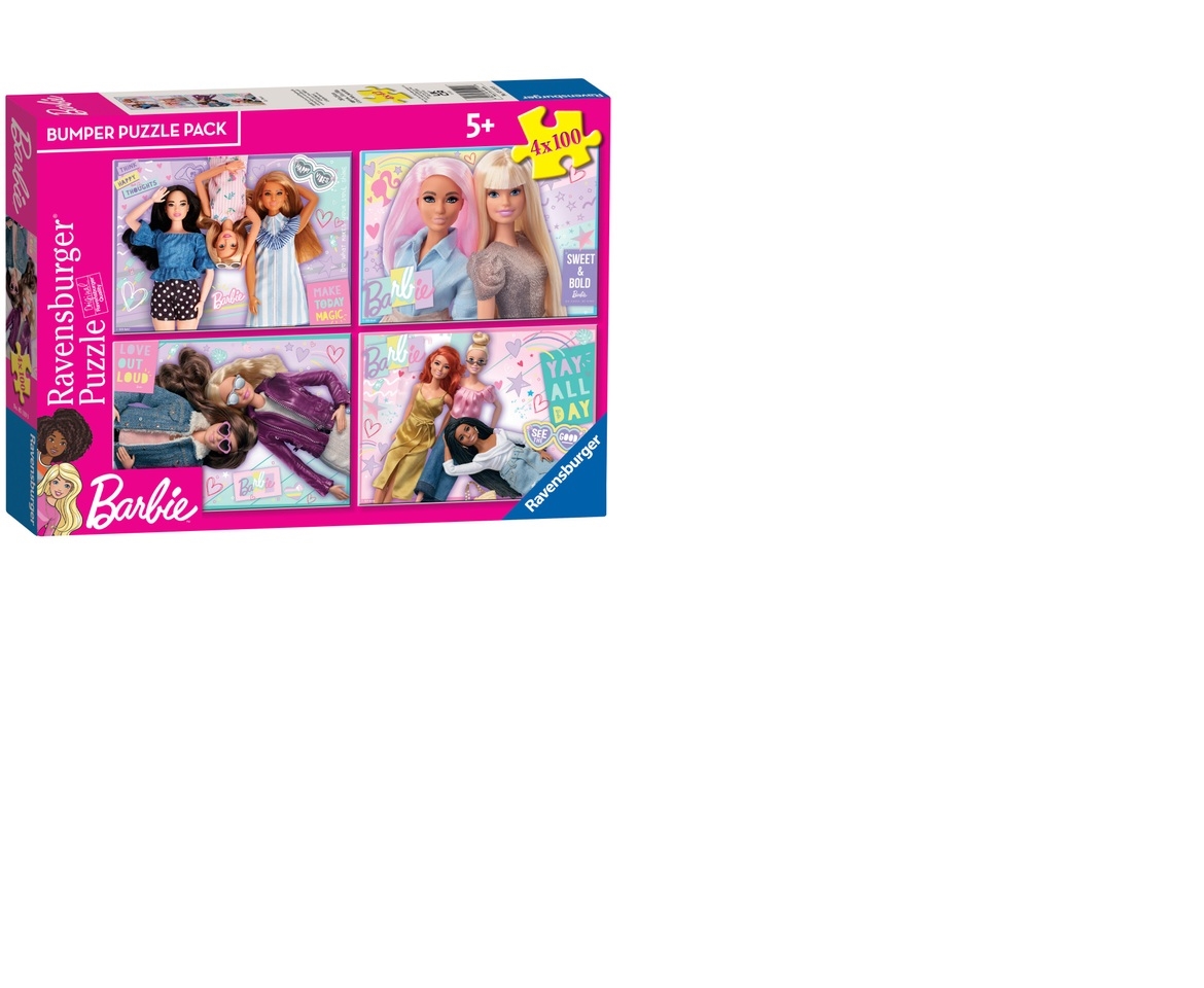 Ravensburger Barbie 4x 100 piece Jigsaw Puzzle Bumper Pack