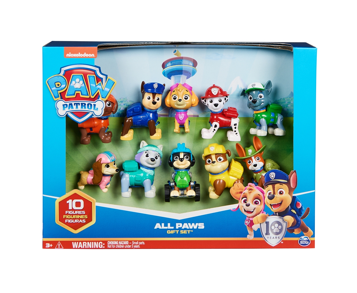 Pack 3 figurines sac a dos transformable 4 Paw Patrol (everest,  robot-chien, ruben) - 6026091