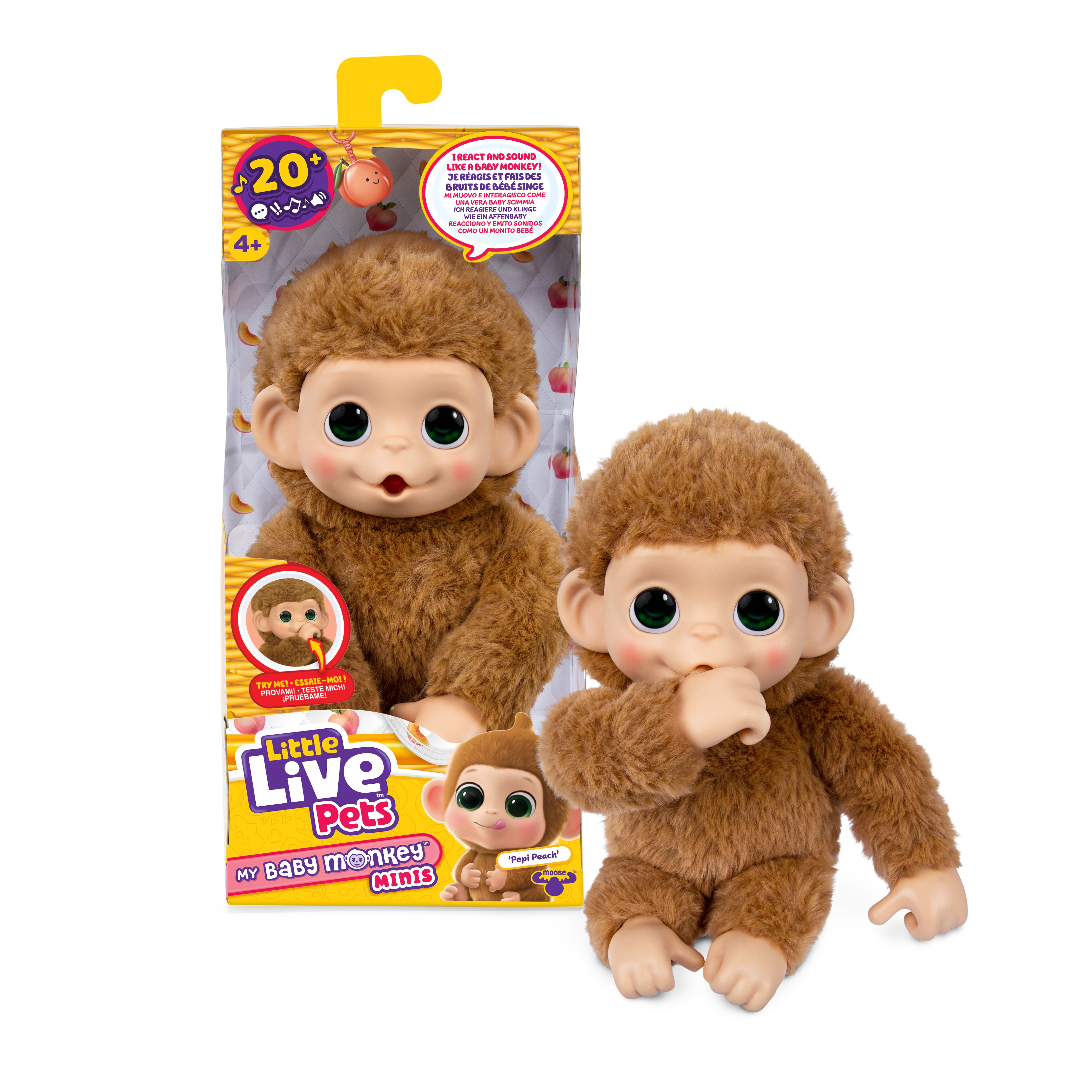 Little Live Pets My Baby Monkey Minis - Pepi Peach