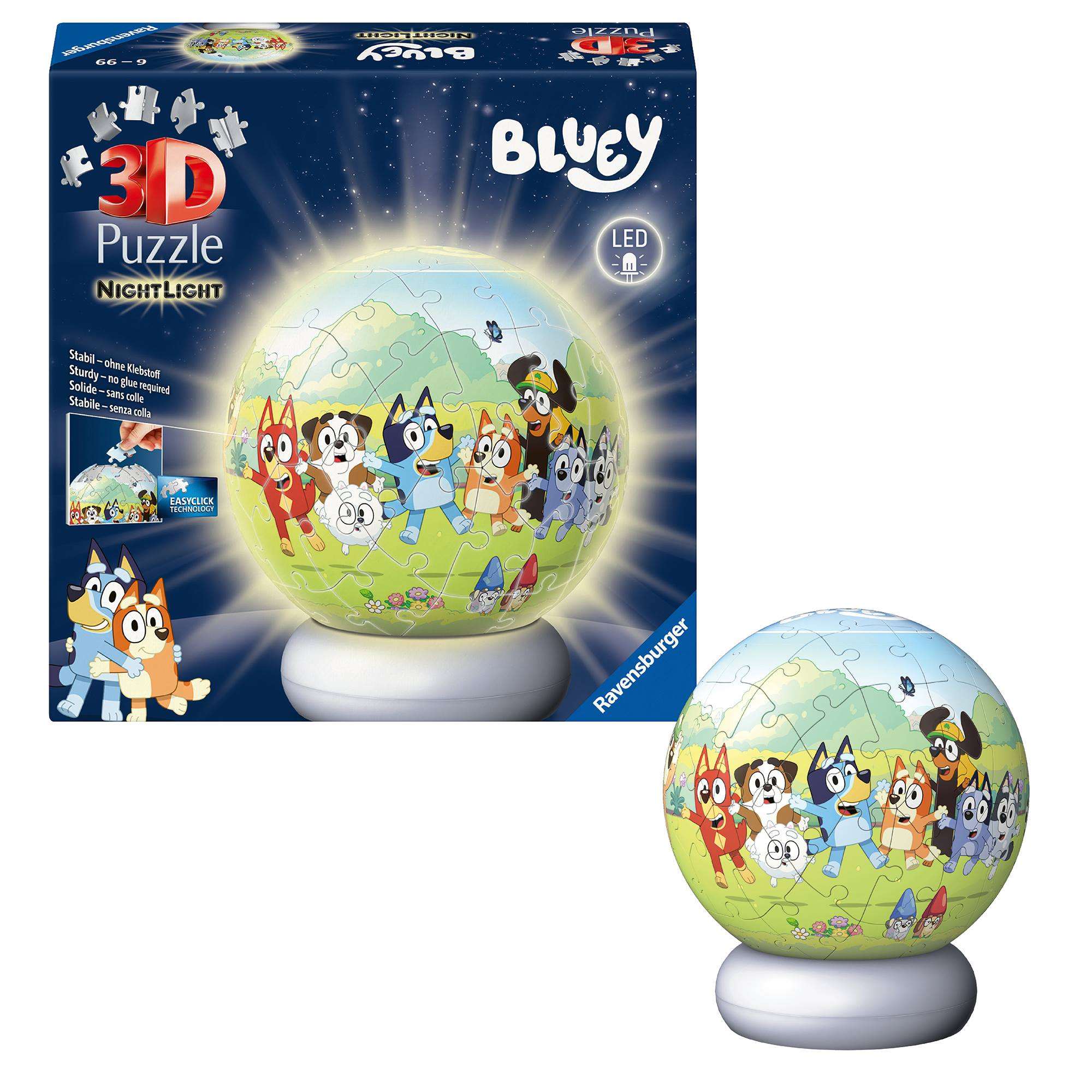Ravensburger Bluey Lit 72 Piece 3D Jigsaw Puzzle - Night Light