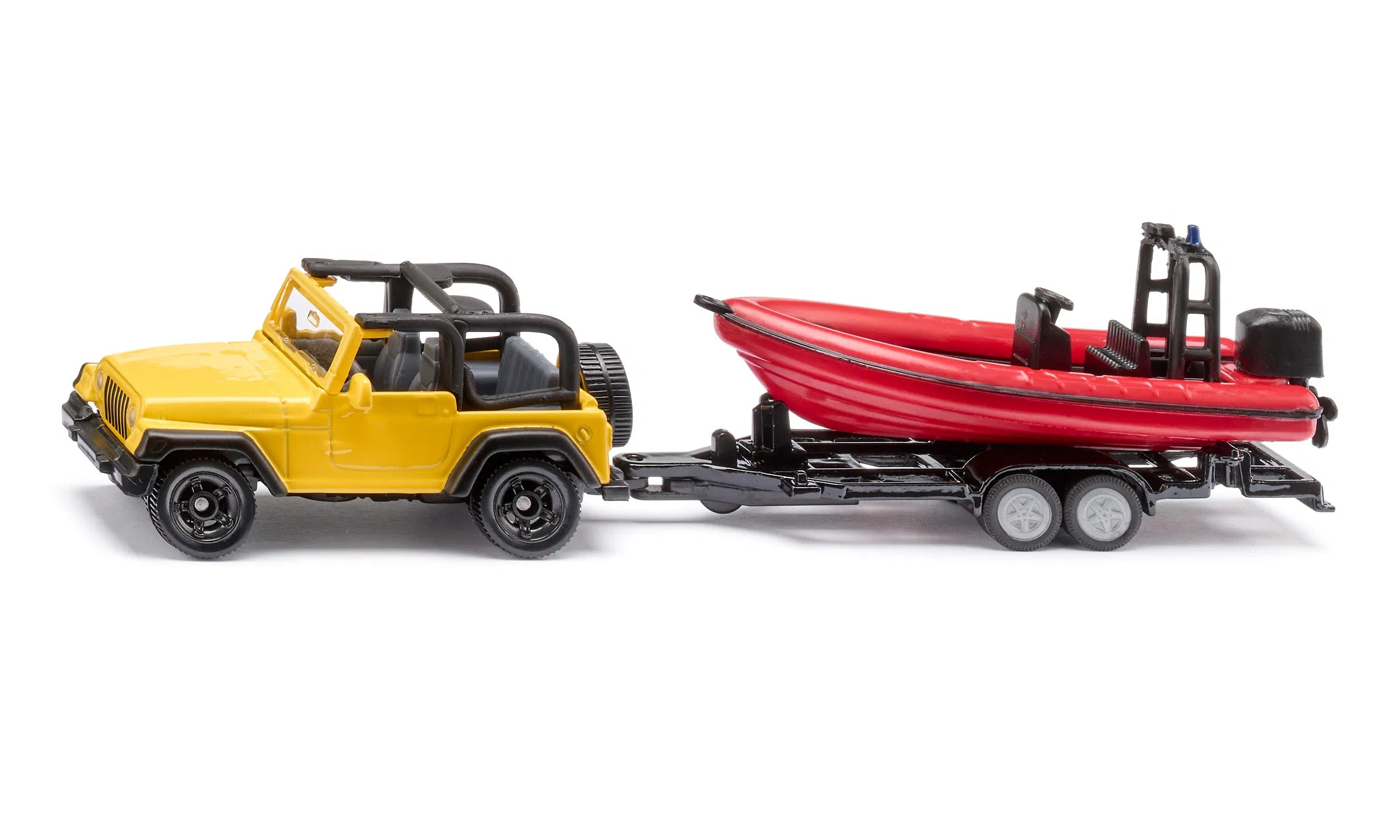 Siku Jeep With A Boat On A Trailer