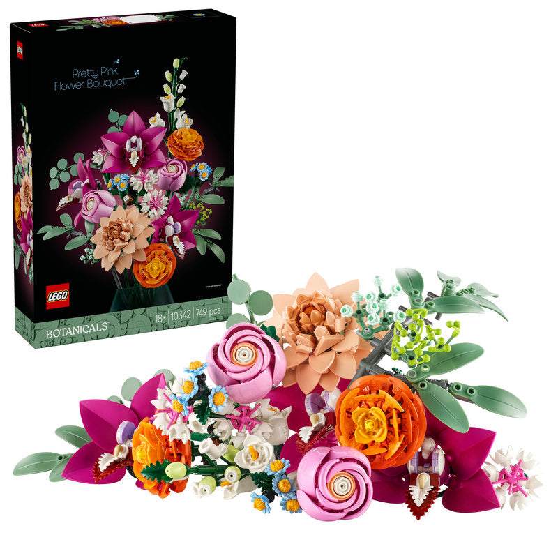 Lego Botanical Collection 10342 Pretty Pink Flower Bouquet Set For Adults