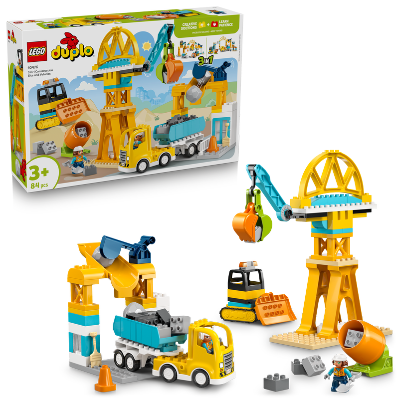 Lego® Duplo® Town 3 In 1 Construction Site And Vehicles 10476