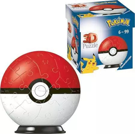 Ravensburger Pokemon Pokeball 54 Piece 3D Jigsaw Puzzle Assortment