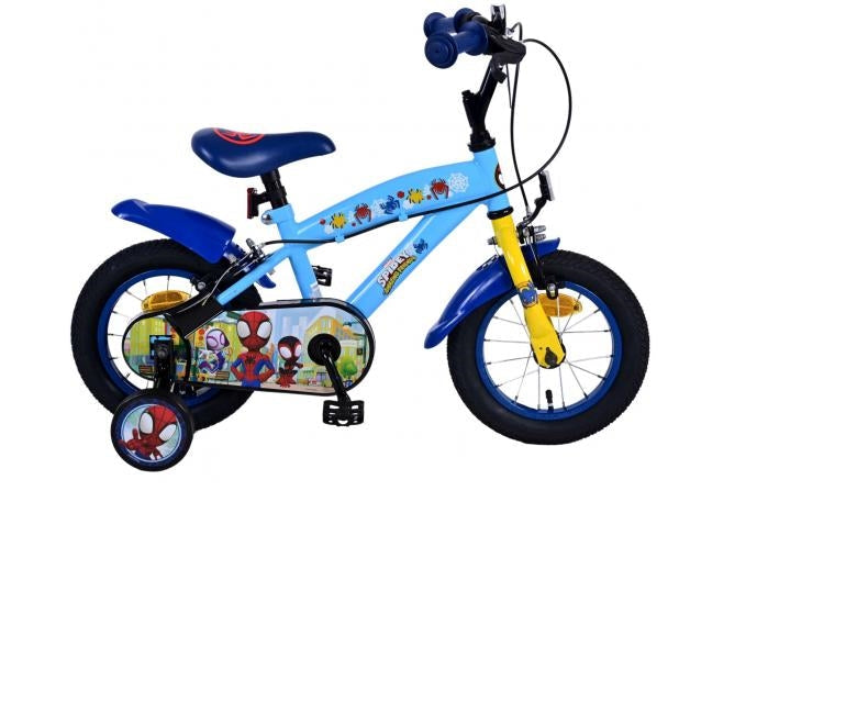 Children's bicycle with cartoon character design on a white background