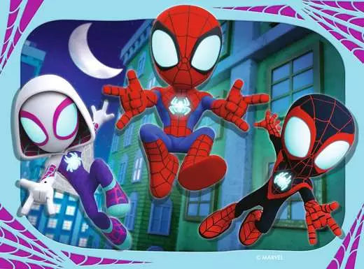 Ravensburger Spidey & His Amazing Friends 4 In A Box (12, 16, 20, 24 Piece) Jigsaw Puzzles