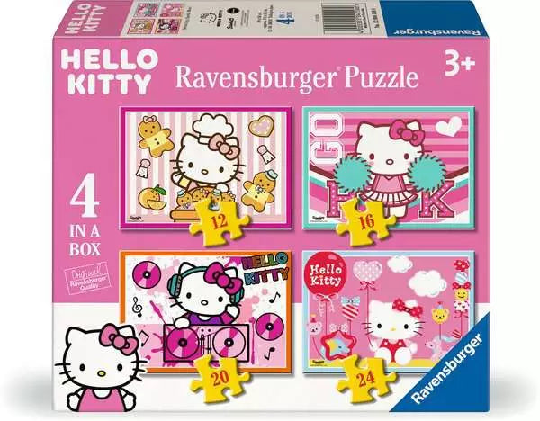Ravensburger Hello Kitty 4 In A Box - Dream Big, Sparkle More! - 12 + 16 + 20 + 24 Pieces Puzzles