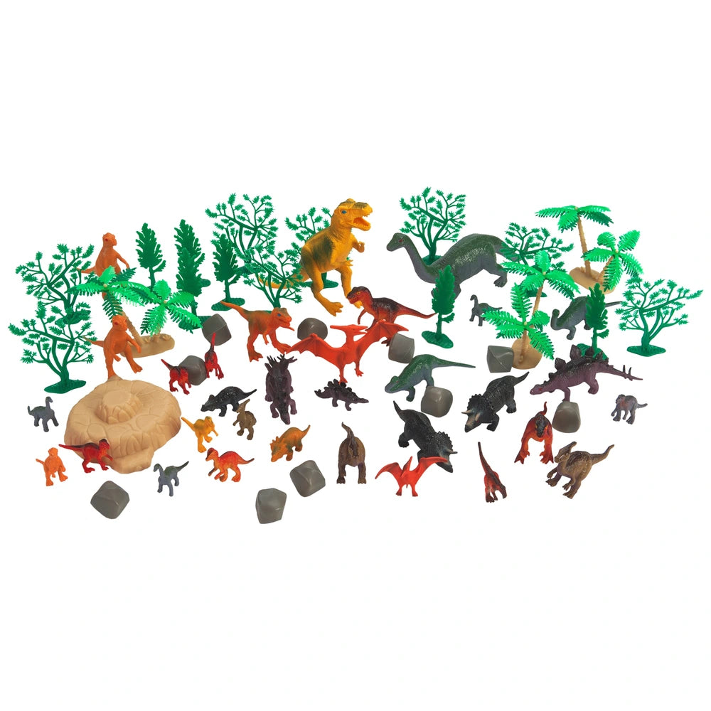 Dinosaur Figures And Accessories Set 60 Piece