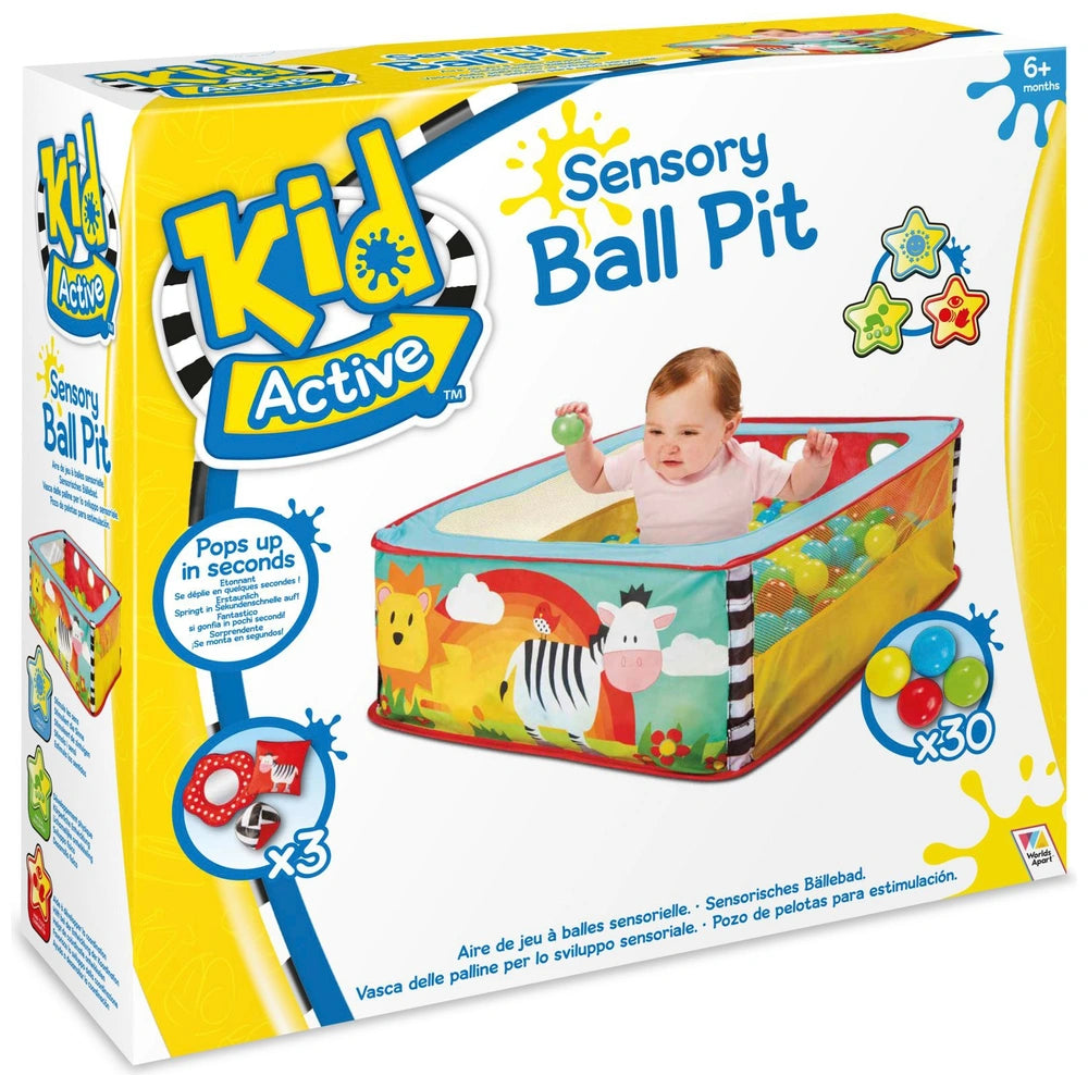 Kid Active Zebra Pop Up Sensory Ball Pit