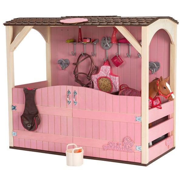 Our Generation Horses Saddle Up Stables Horse Barn And Accessories Playset