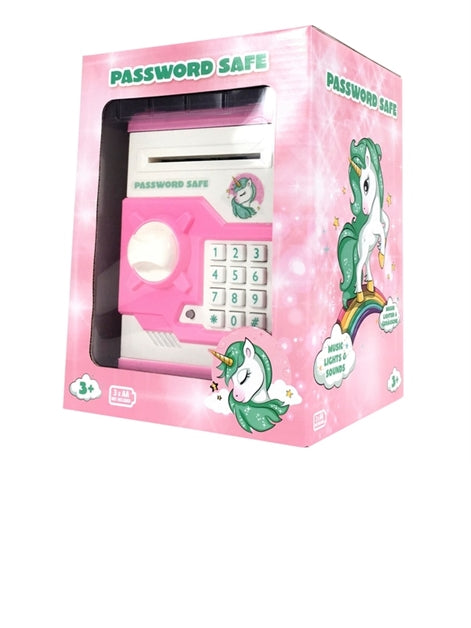 Password Money Safe Unicorn Pink