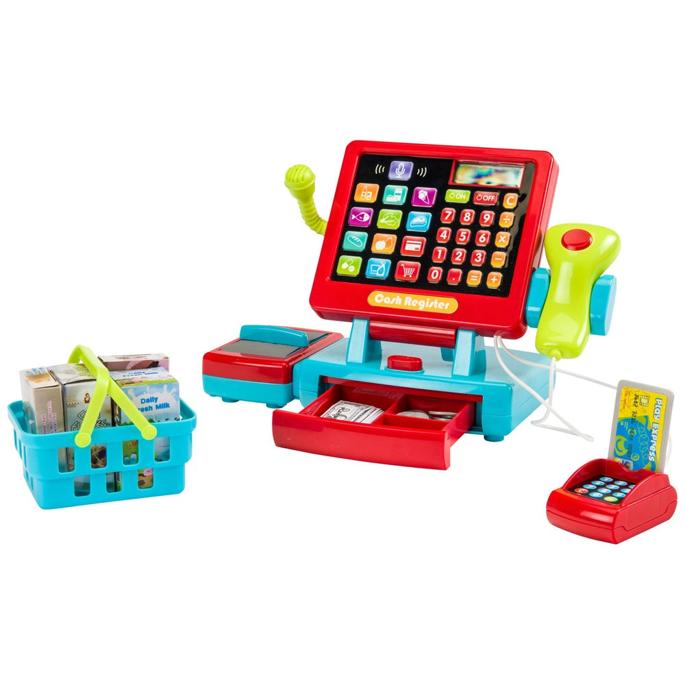 Touch And Count Supermarket Till Red/Blue