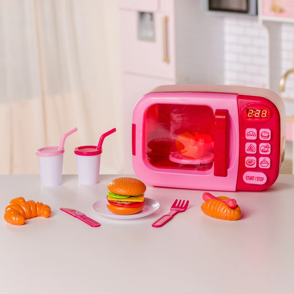 Kitchen Corner Microwave Playset Pink