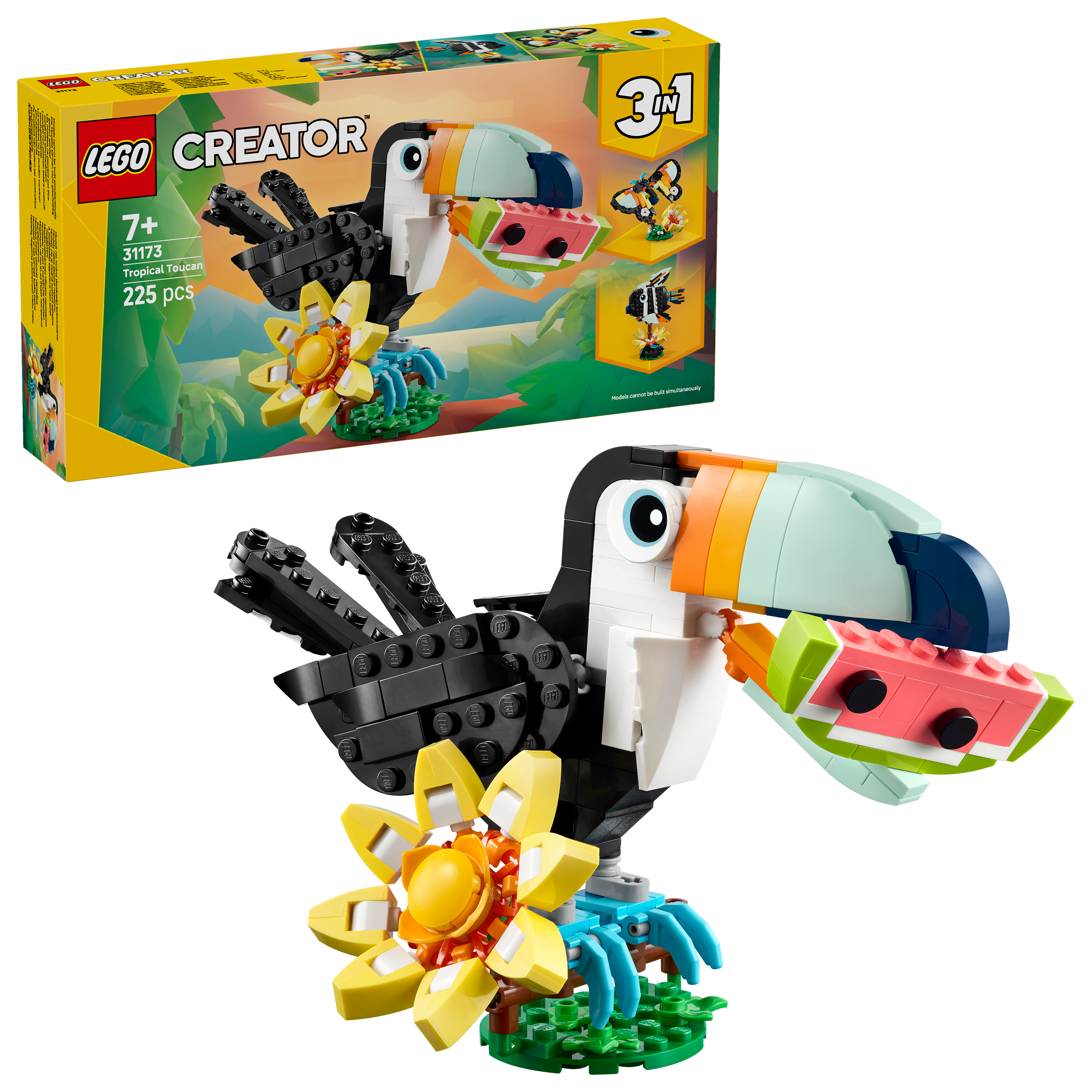 Lego® Creator 3In1 Wild Animals: Tropical Toucan Figure Playset 31173