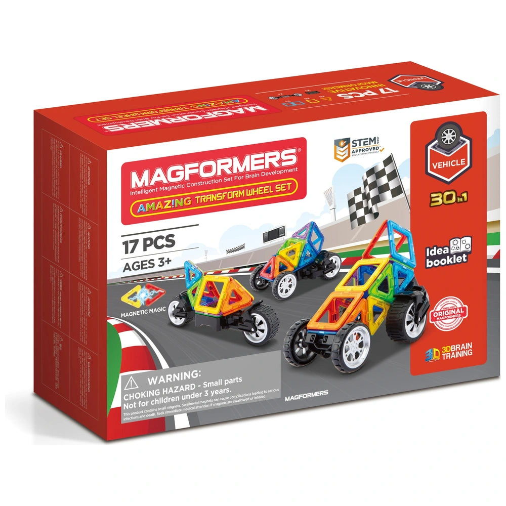 Magformers Magnetic Construction Set Amazing Transform Wheel 17 Pieces