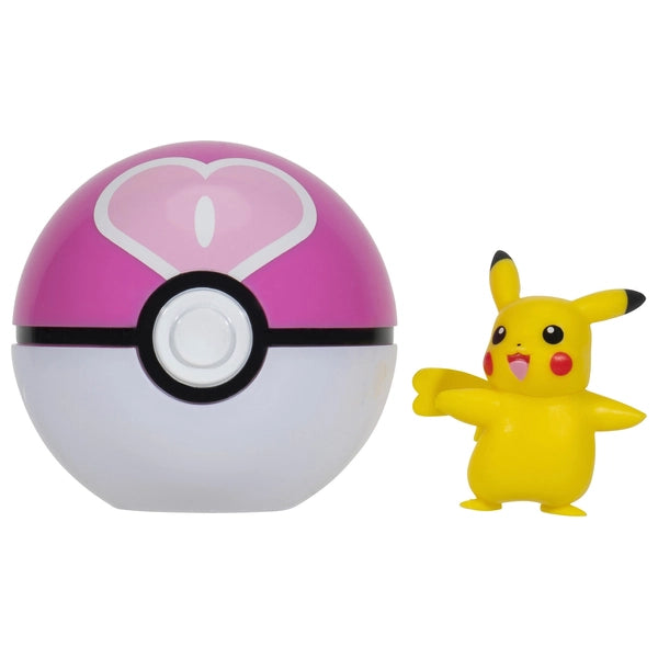 Pokémon Clip ‘N’ Go Pikachu And Love Ball - Includes 2-Inch Battle Figure And Love Ball Accessory