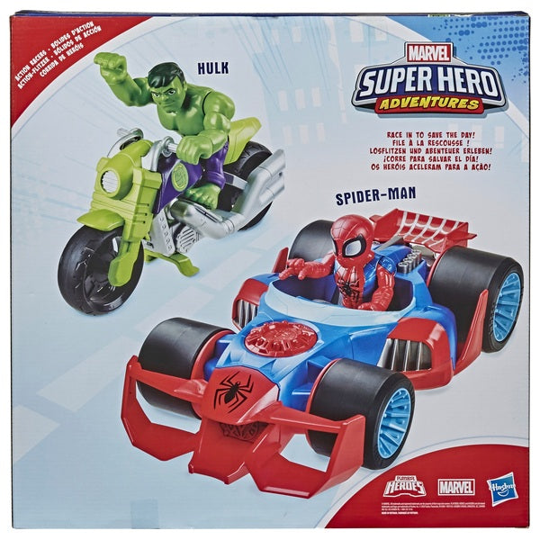Playskool Heroes Marvel Super Hero Adventures 13Cm Action Racers Vehicle 2 Pack