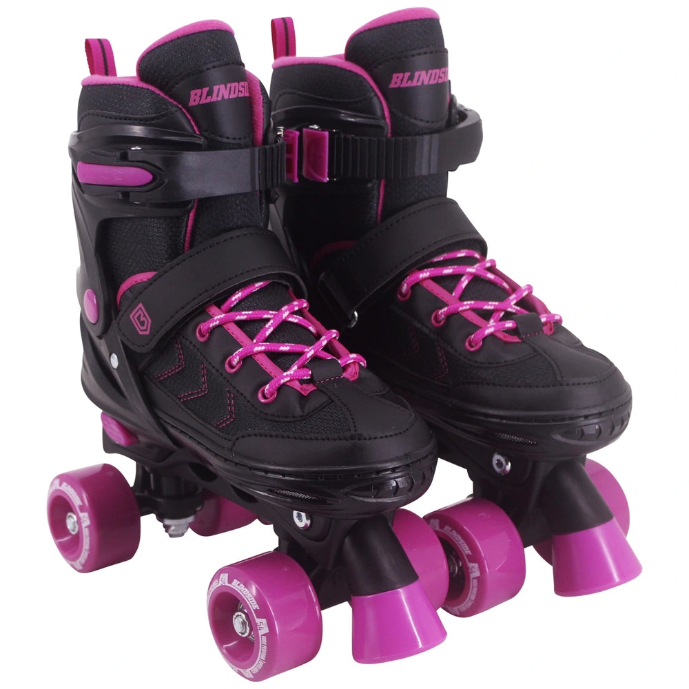 Adjustable Quad Roller Skates Pink And Black Uk Size 13 - 2