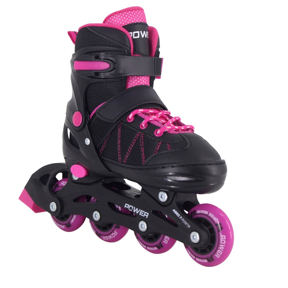 Adjustable Inline Skates Pink And Black Uk Size 2 β 4