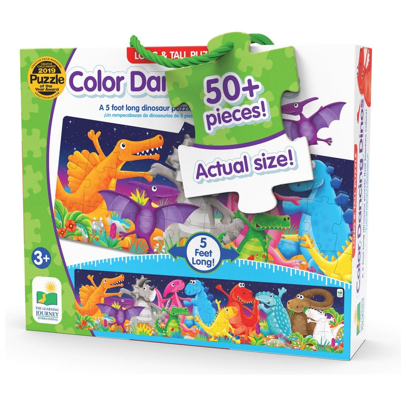 Long & Tall Colour Dancing Dino's 51 Piece Puzzle