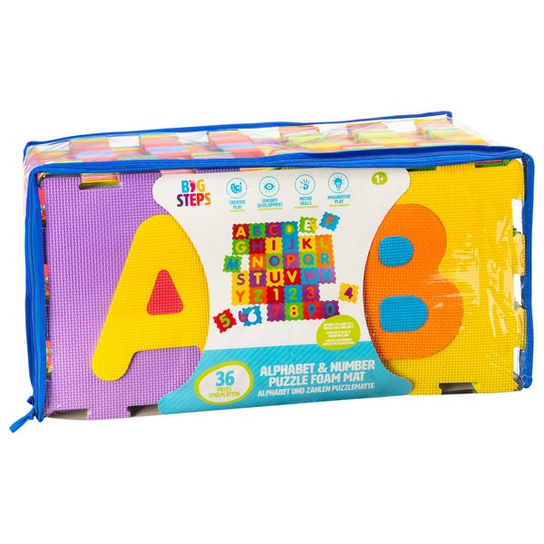Big Steps 36 Piece Alphabet And Number Puzzle Foam Play Mat