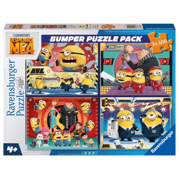 Ravensburger Minions: The Rise Of Gru 4X 100-Piece Jigsaw Puzzle Bumper Pack
