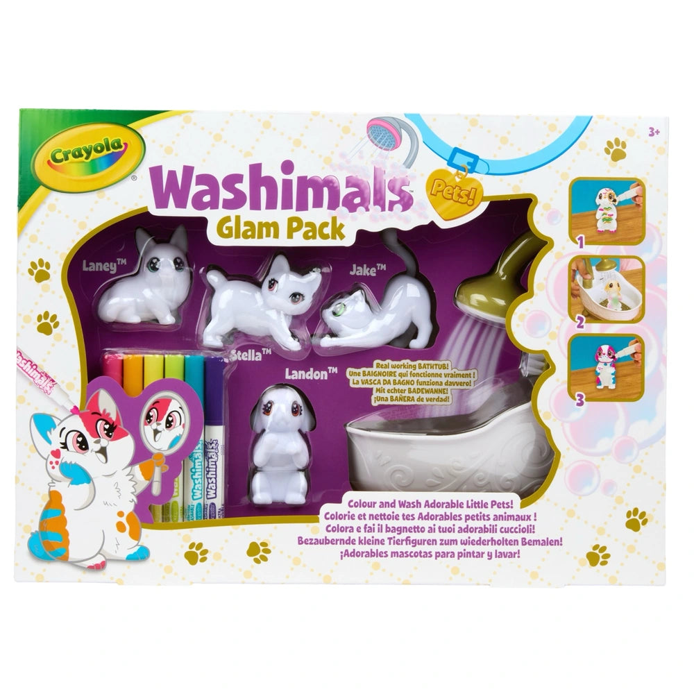 Crayola Washimals Pets Colour And Wash Pets And Bath Tub Set