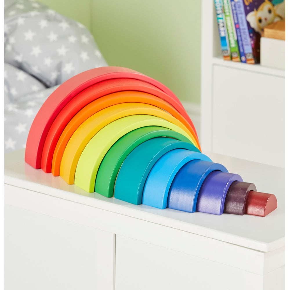 Squirrel Play 12 Piece Wooden Rainbow Stacker