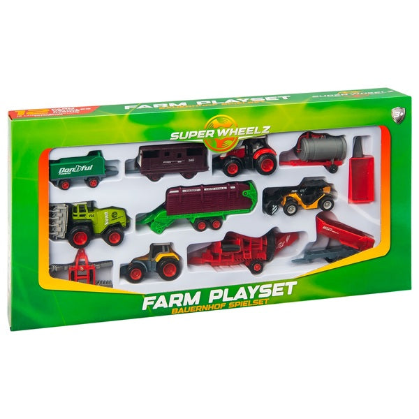 Super Wheelz 12 Piece Farm Playset