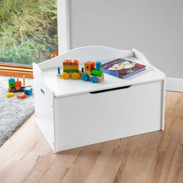 Wooden Toy Box White