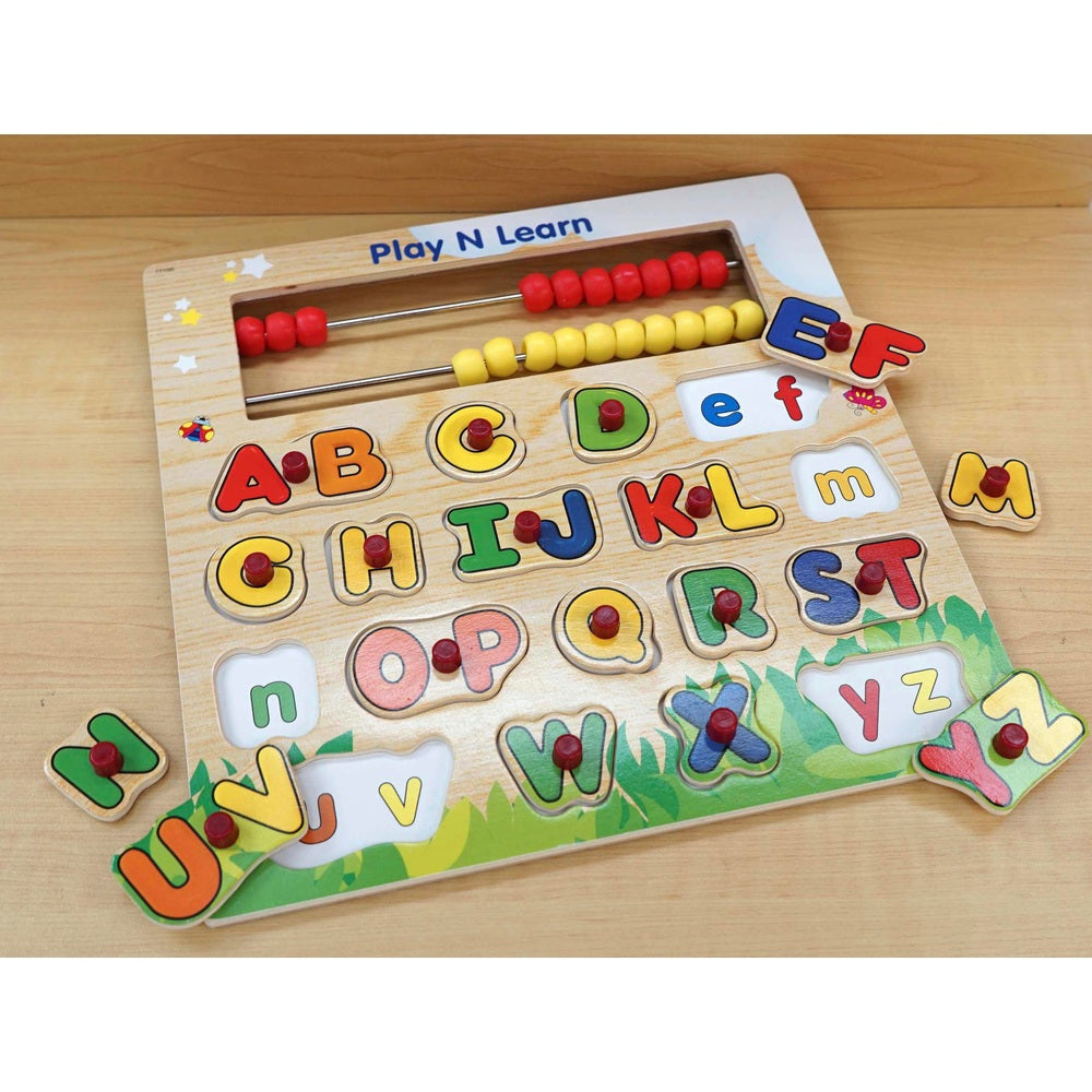 Play & Learn Alphabet Wooden Puzzle With Abacus