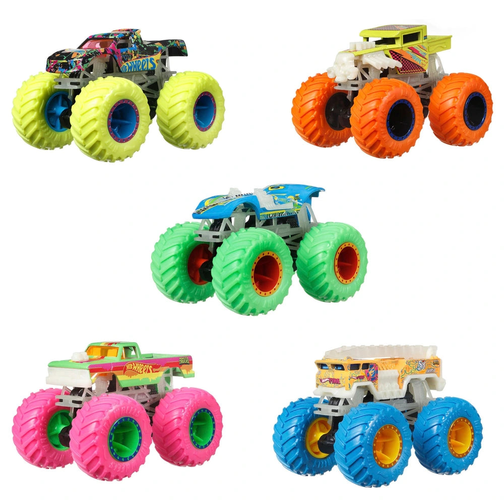 Hot Wheels Monster Trucks Glow In The Dark 1:64 Scale Toy Truck Assortment