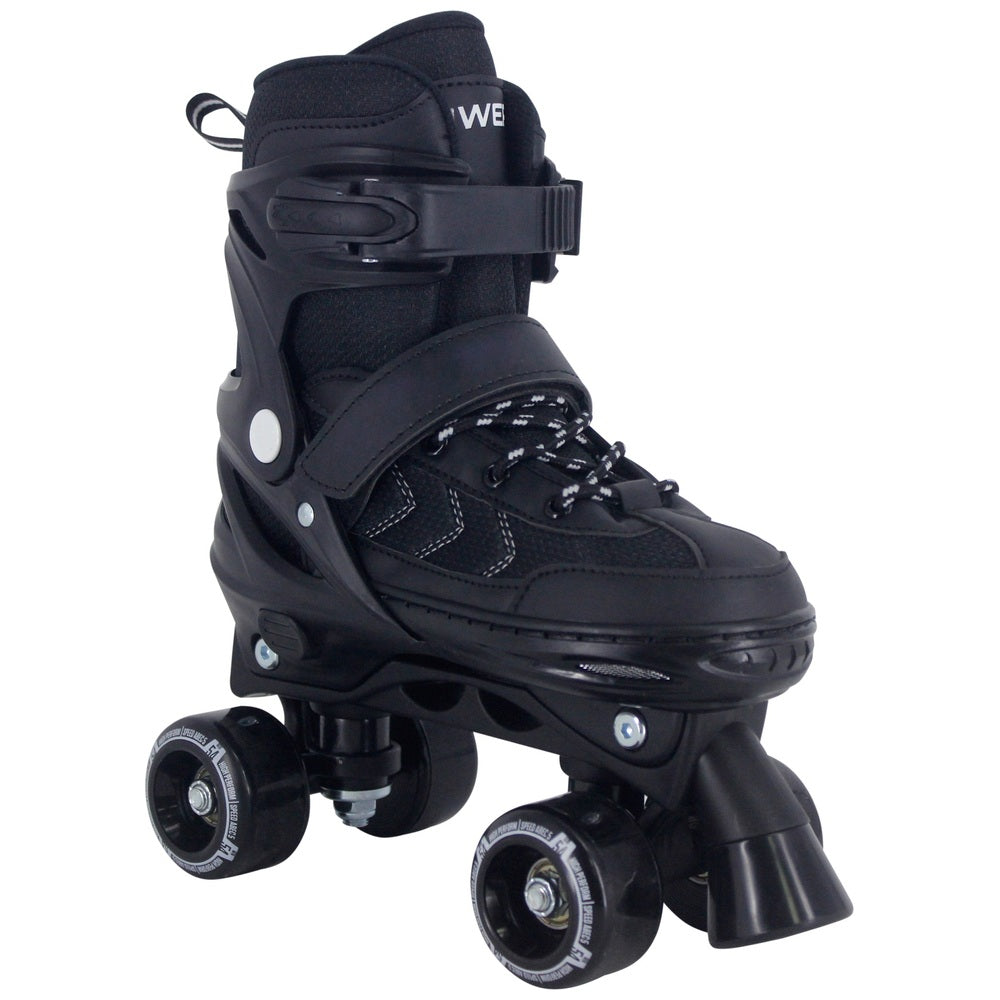 Adjustable Quad Roller Skates Black Uk Size 13-2