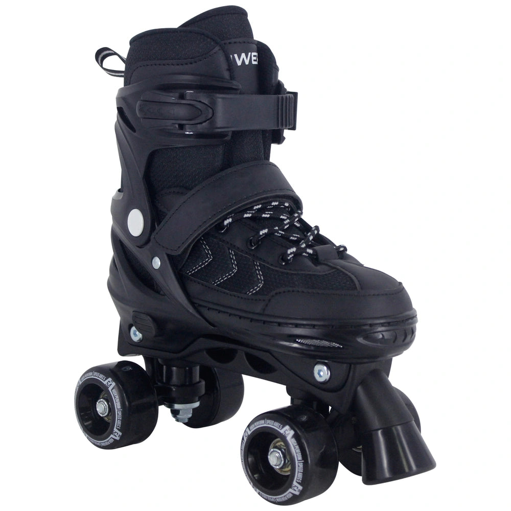 Adjustable Quad Roller Skates Black Uk Size 9 - 12
