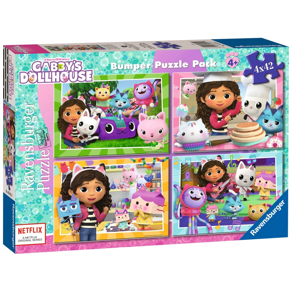 Ravensburger Gabby's Dollhouse 4 X 42 Piece Bumper Pack Jigsaw Puzzles
