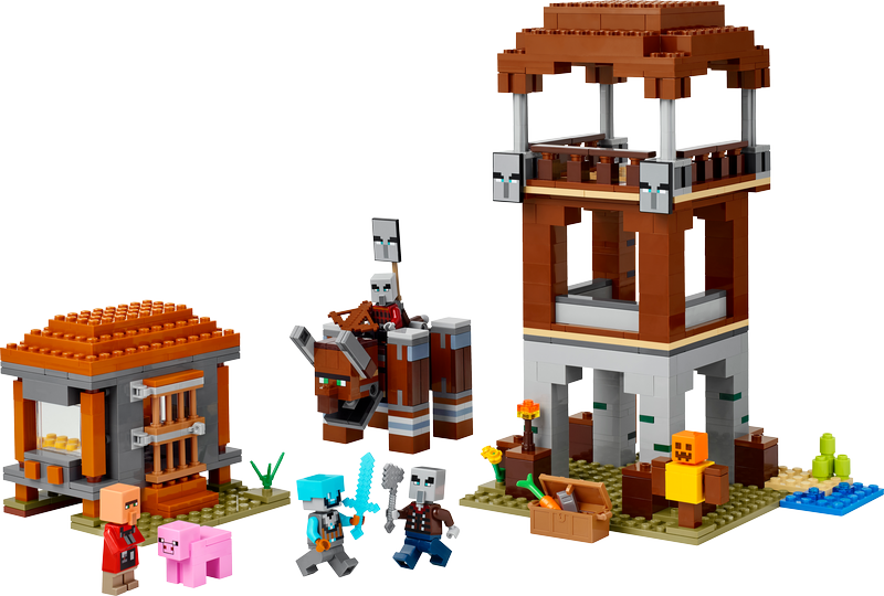 Lego® Minecraft® The Pillager Outpost And Ravager Gamer Building Toy Gift 21278