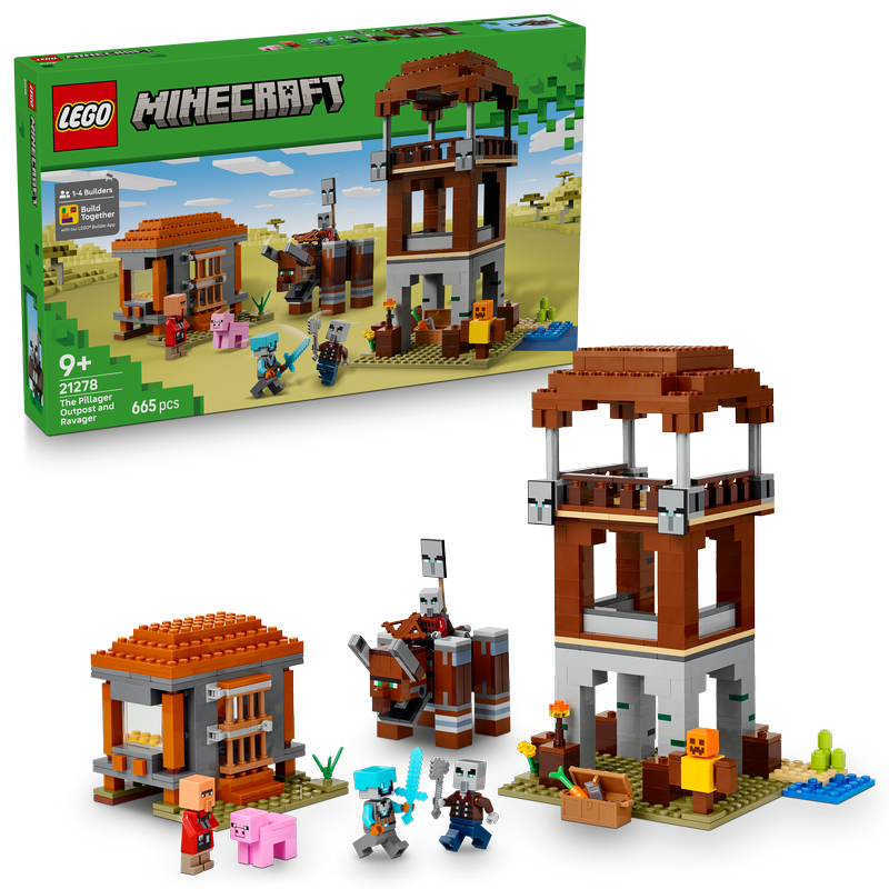 Lego® Minecraft® The Pillager Outpost And Ravager Gamer Building Toy Gift 21278