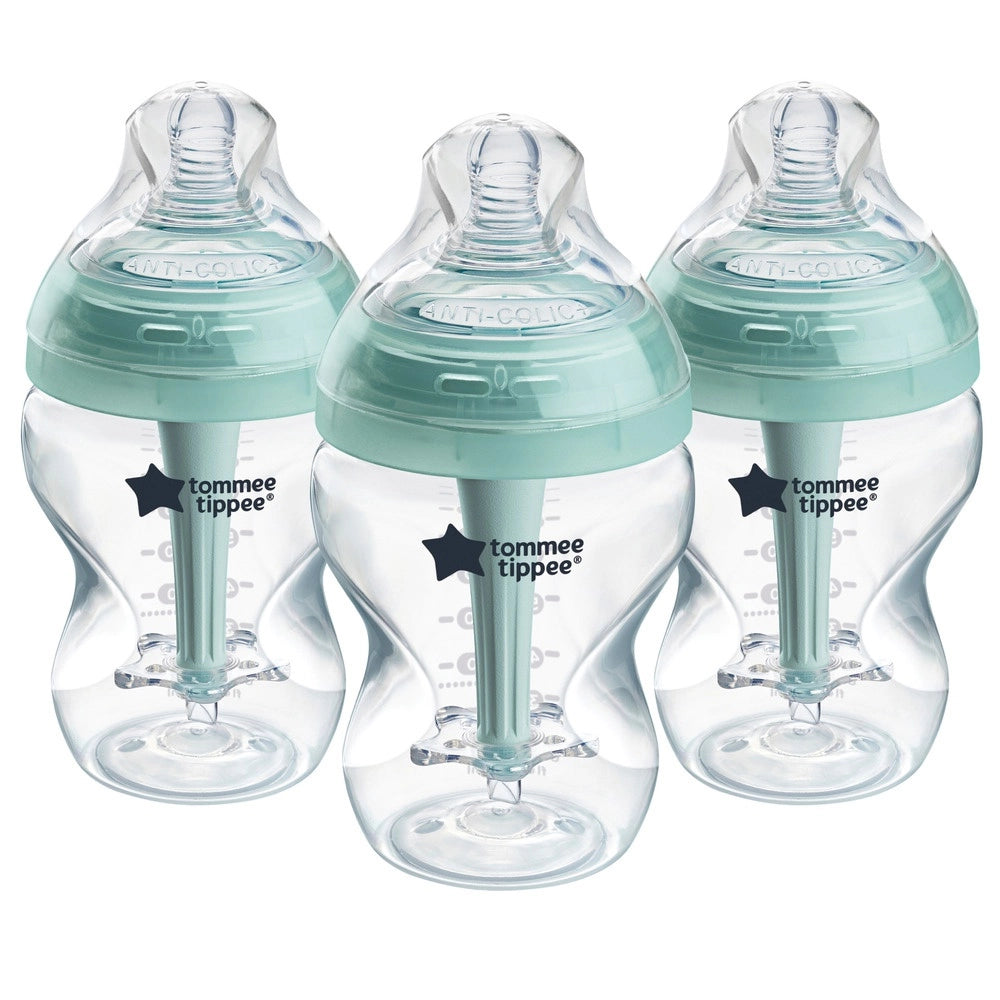 Tommee Tippee Self-Sterilising Anti-Colic Baby Bottles 260Ml Slow-Flow 3 Pack