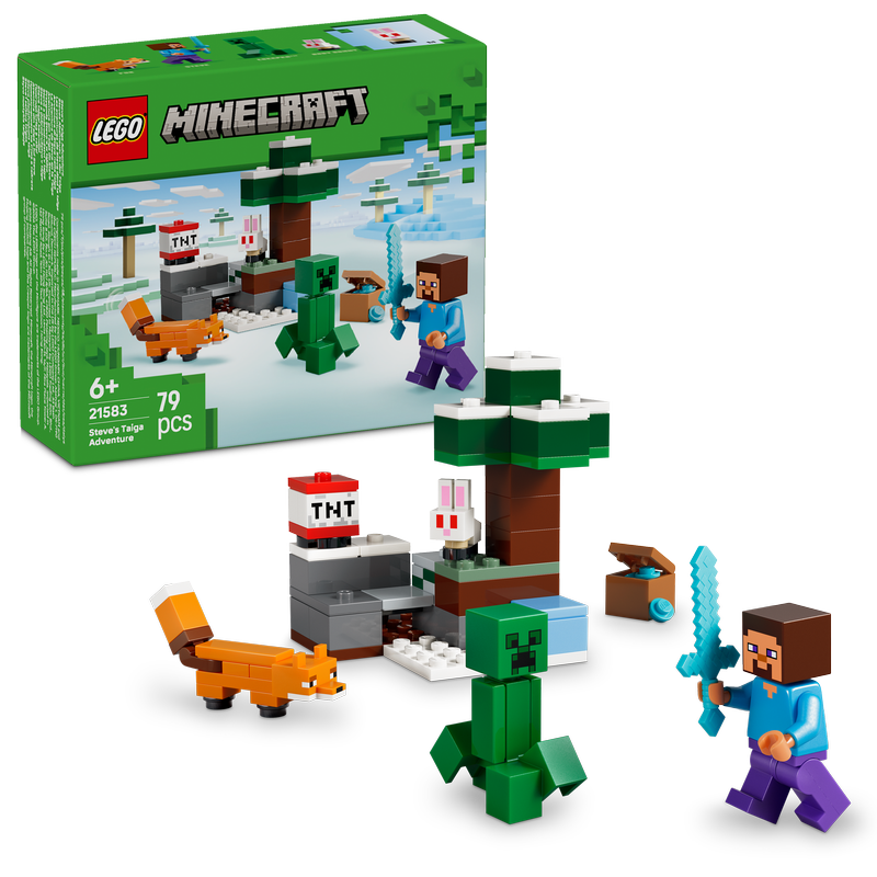 Lego® Minecraft® Steve’s Taiga Adventure Gamer Gift 21583