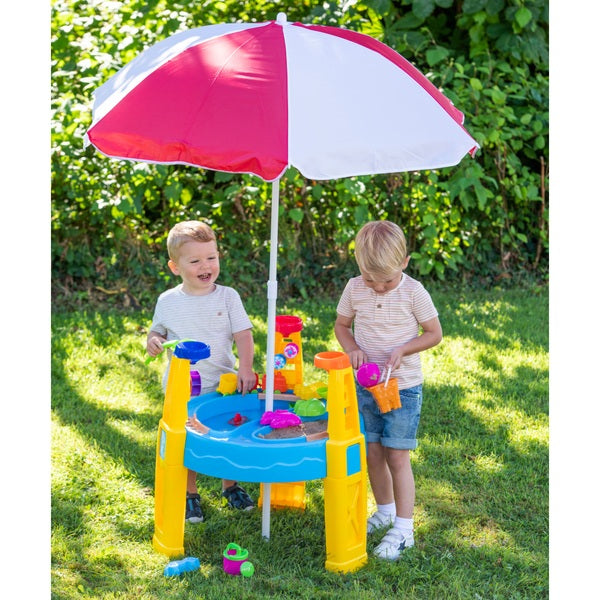 Sand And Water Table With Sun Umbrella