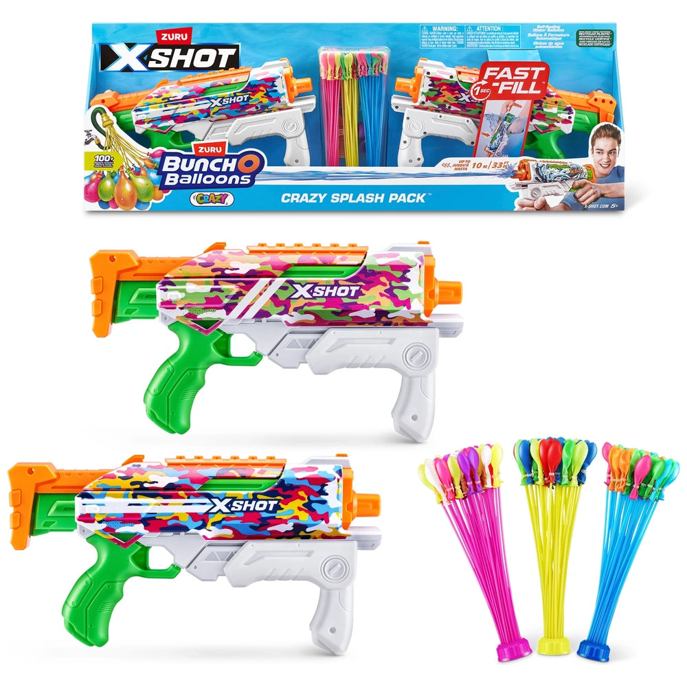 Xshot Water X Bunch O Balloons By Zuru Crazy Splash Pack