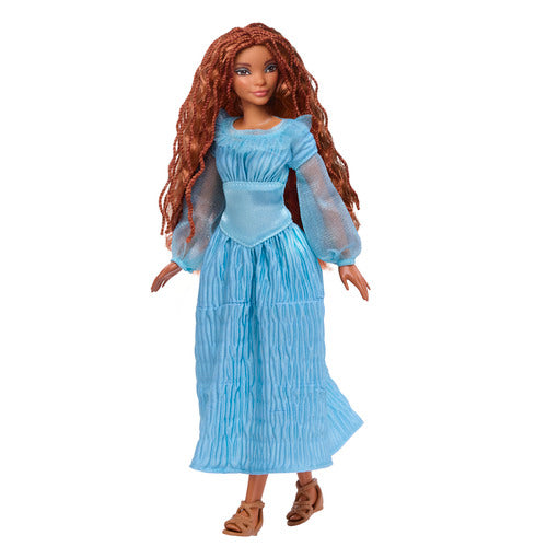 Disney The Little Mermaid Ariel Fashion Doll On Land In Signature Blue Dress