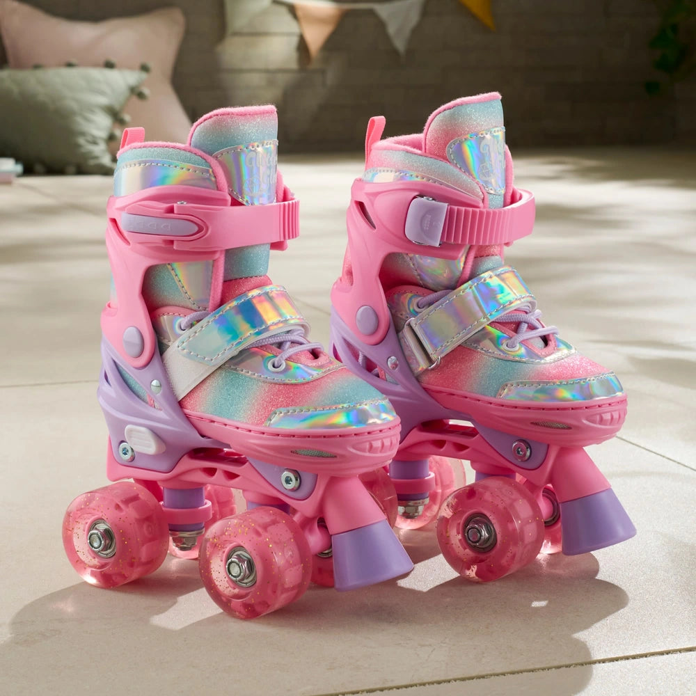 Glitter Glow Roller Skates With Led Wheels Uk Size 13 - 2